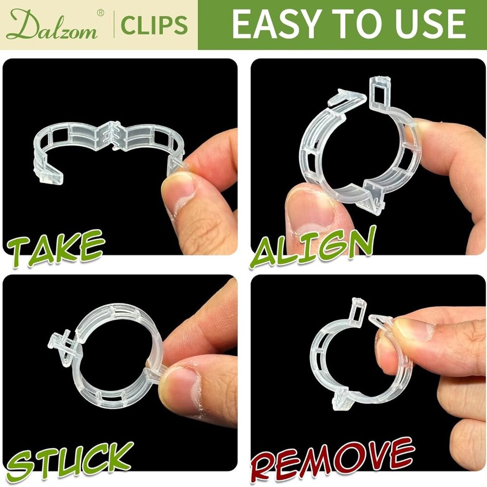 300Pcs Tomato Clips, Plastic Trellis Clips Plant Support Clips, Plant Clips for - Picture 7 of 7